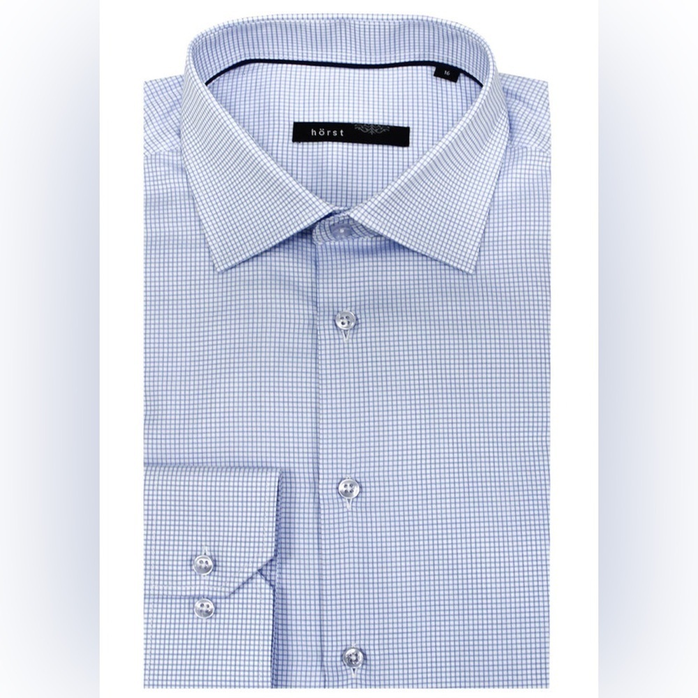 Horst Long Sleeve Shirt 100% Cotton Light Blue Size 16
